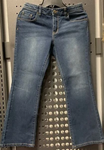 NWT CRAZY 8 Girls Size 8 Plus Denim BOOTCUT Jeans Pants Adjustable Waist C81001 - Picture 1 of 7