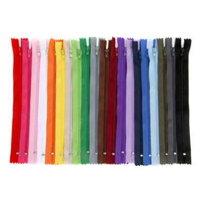 20pcs 20cm Invisible Nylon Coil Zipper Bulk Supplies For Tailor Sewing Craft - Image 1 of 4