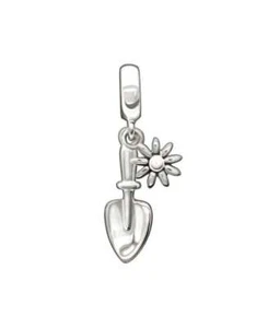 Charms Chamilia Garden Trowel Charm 2010-3170 Plata de Ley de 925 mm/Swarovski - Imagen 1 de 3