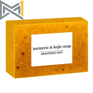 100G Turmeric Hand Made Soap, Lemon Kojic Acid Soap, Shower and Facial Soap Deep - Bild 1 von 14