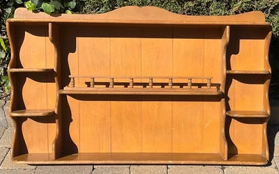 Vintage Wood Wall Hanging Display Shelf Rack - Rustic Knick Knack Keeper - Used! - Image 1 of 4