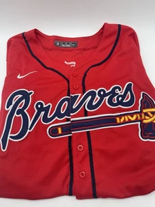 Nike Men's Atlanta Braves Ronald Acuna Jr #13 Red Jersey XL - Picture 1 of 5