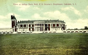 Oakdale Long Island - Mansion Of Singer Sewing Pres. Bourne 1910 Postcard NY - Picture 1 of 4