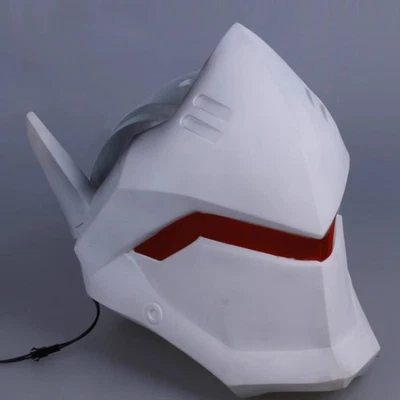 Genji Overwatch Face Masks Cosplay Prop Gift Christmas New PVC Silver Grey Funny - Image 1 of 4