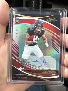 2025 Panini Absolute Spectrum Autograph Rookie /100 Jayden Higgins Houston Texan - Bild 1 von 4