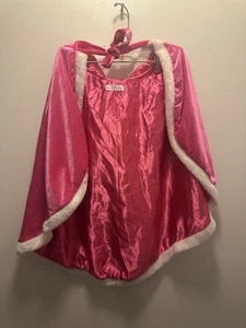 Fur Princess Hooded Cape Cloak Costume Girls Size Kids Small Frozen Winter - Picture 1 of 13