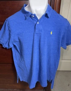 Polo Ralph Lauren Poloshirt blau XL kultig gelb Pony - Bild 1 von 12