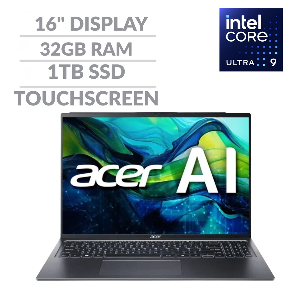 Portátil Acer Swift Go 16 Pantalla Táctil 16" Intel Ultra9 32GB RAM 1TB SSD Reacondicionado Foto 1 de 4