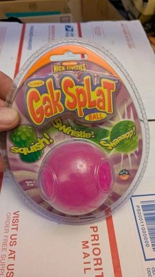 Vintage NOS Original 2002 GAK SPLAT Ball Pink Nickelodeon Swhistle Ball. New! - Image 1 of 4