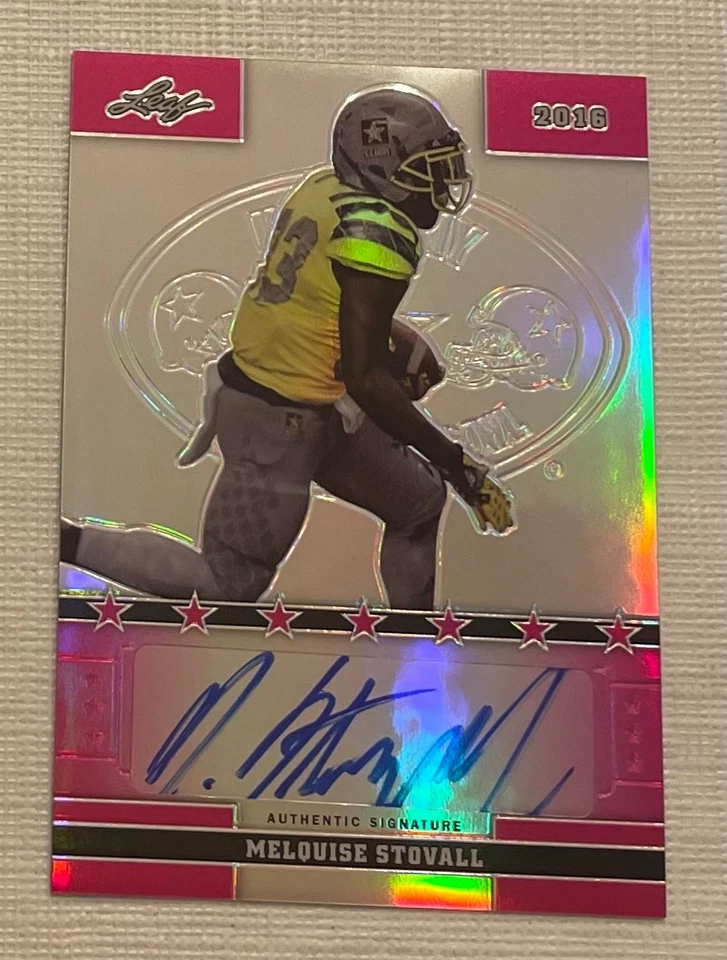 2016 Melquise Stovall Leaf All American Metal Auto #7/15 California - Image 1 of 2