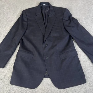 Dolce & Gabbana Luxury Blazer Men 54 Black Windowpane Wool Sports Coat Jacket - Picture 1 of 24
