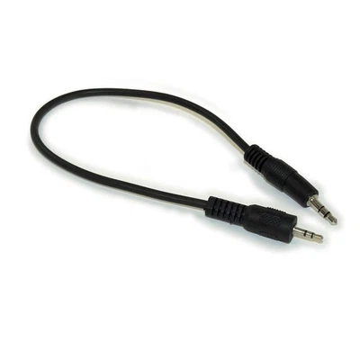 1ft 2.5mm to 3.5mm Mini Stereo TRS Plug Male/Male Cable  Black - Image 1 of 3