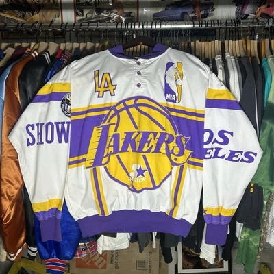 Suéter Cuello Redondo Estampado Completo Showtime Los Angeles Lakers Starter Años 80 De Colección  Foto 1 de 4