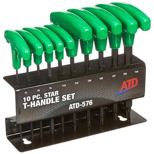 10 Pc. Star T-Handle Set 576 ATD Metal Green Sockets, Ratchets & Drive Tools - Picture 1 of 1