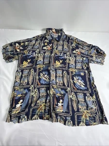 Disney World Hemd Herren L Button Down Strand Hawaii Mickey Mouse Urlaubshemd - Bild 1 von 3