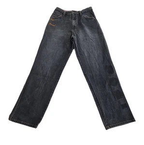 Pantalones de mezclilla Harlem Globetrotters platino FUBU Big D parches de alondra quitados 36x34 - Imagen 1 de 15