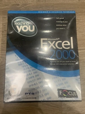 PC Microsoft Excel 2000 Teaching-you Big Box SEALED RARE See Photos - Image 1 of 4