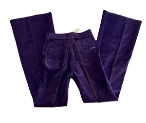 Vintage Purple Corduroy Pants Women’s Size 8 Slim 26x34 Flared Runs Small - Picture 1 of 19