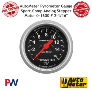Motor paso a paso analógico pirómetro medidor Sport-Comp 0-1600 F 2-1/16" #3344 - Imagen 1 de 8