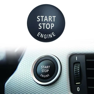 Black Engine Start Stop Switch Button Cover Fit for BMW E60 E70 E83 E84 E90 E92 - Picture 1 of 15