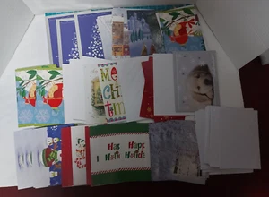 Lote de 50 tarjetas de Navidad de colección. Sin usar con sobres NOS surtidos pequeños + normales - Imagen 1 de 6