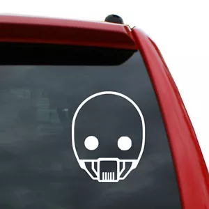 Star Wars / K-2SO Face Vinyl Decal | Color: White | 5" tall - Bild 1 von 1