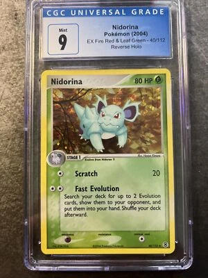 Pokemon EX Fire Red & Leaf Green Nidorina Reverse Holo 40/112 CGC 9 - Image 1 of 2