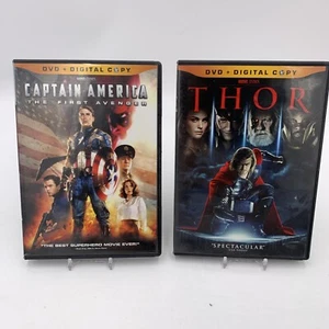Captain America & Thor DVD’s Lot Of 2 Digital & DVD Copy - Imagen 1 de 5