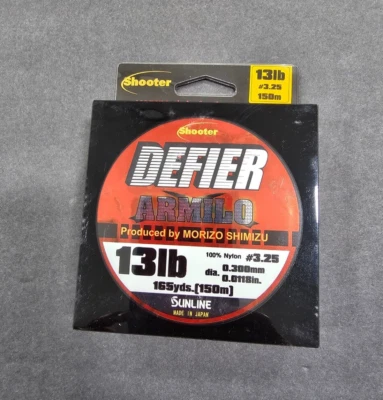Linha de pesca de náilon Sunline Shooter Defier ARMILO 165YD. Carretel -- 13 lb. #3,25 - Imagem 1 de 4