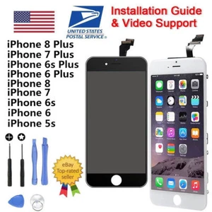 LOT White Black LCD Touch Screen Digitizer for iPhone 5C 6 6s 7 8 Plus X XS XR - Picture 1 of 37