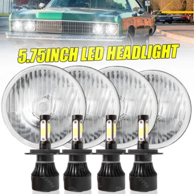 Faros LED HI/LO 4 PIEZAS 5 3/4" 5,75 para Oldsmobile 442 98 F85 Cutlass 4X Blanco Foto 1 de 4
