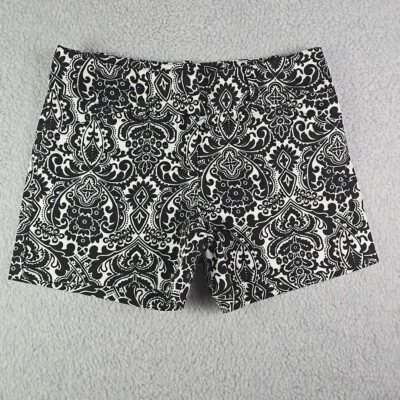 Ann Taylor Petite Shorts Womens Size 0P Black White Floral Hot Pants Signature - Image 1 of 4