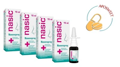 4x Nasic Nasenspray für Erwachsene, 15 ml, PZN 10065578