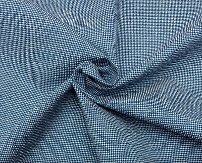 OUTDURA DELANEY NAUTICAL BLUE NUBBY WOVEN OUTDOOR INDOOR FABRIC BY YARD 54"W - Image 1 of 4