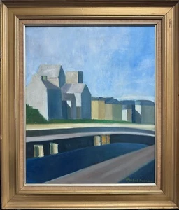 Tableau Huile sur toile par Michel Regnier - Immeubles cubistes - Imagen 1 de 2