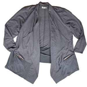 LOGO Lounge cardigan anteriore aperto donna plus 2X maglione cascata grigio A4 - Foto 1 di 4