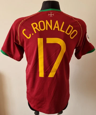 Portugal 2006 - 2008 Home football Nike shirt #17 Ronaldo size M Cover