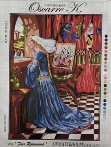 Printed needlepoint canvas 50x60 Cm fair Rosamund Canvas Only Krainer - Picture 1 of 1