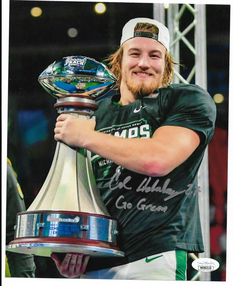 Michigan State Spartans CAL HALADAY   Signed 8x10  Photo JSA - Image 1 of 1