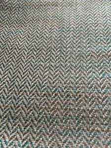 Linwood Weave Fabric Remnants 78” Just under 2 metres Green Teal Faroe RRP £105 - Picture 1 of 5