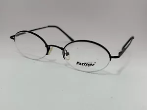 PARTNER EYEWEAR - Oval Half Rim Black PTR5110 48-18-135 Eyeglass Frames - Picture 1 of 8