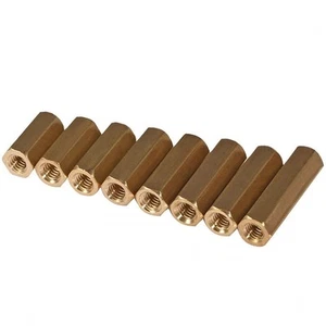 Hex Brass Spacer Female-Female Screw PC Motherboard Standoff Riser M4 x 6mm-60mm - Picture 1 of 5