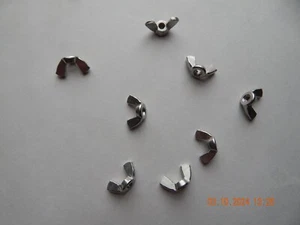 STAINLESS STEEL WING NUTS. 12/24 , 18-8 , 8 PCS. NEW - Picture 1 of 1