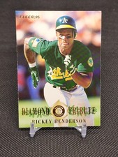 RICKEY HENDERSON ⚾️ 1995 Fleer Diamond Tribute #7 | Oakland Athletics 