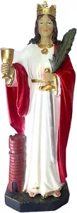 Estatua de Santa Bárbara Santa Bárbara Estatuilla Escultura, 15 pulgadas - Imagen 1 de 3