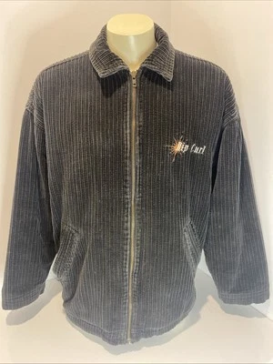 Vintage 90s Corduroy Rip Curl Black Zip Up Surf Jacket Size Medium Fits L-XL - Image 1 of 4