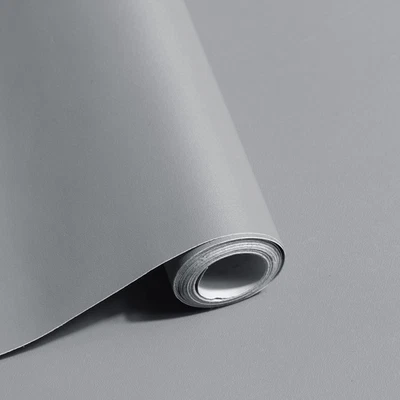 Papel tapiz gris pelar y pegar papel de contacto gris papel de pared extraíble decorativo Foto 1 de 4