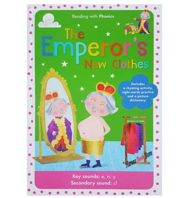 CHILDRENS THE EMPERORS NEW CLOTHES READING WITH PHONICS LEARNING BOOKS  - Image 1 of 3