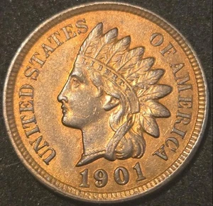 Penny Indian Head 1901 - RB ligeramente circulado - Imagen 1 de 2