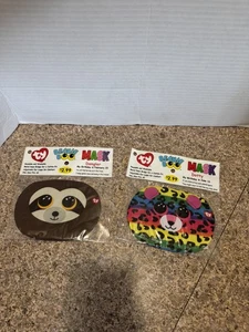 2 2020 TY Beanie Boo Children Face Mask Reusable Washable Dangler And Dotty New - Picture 1 of 2